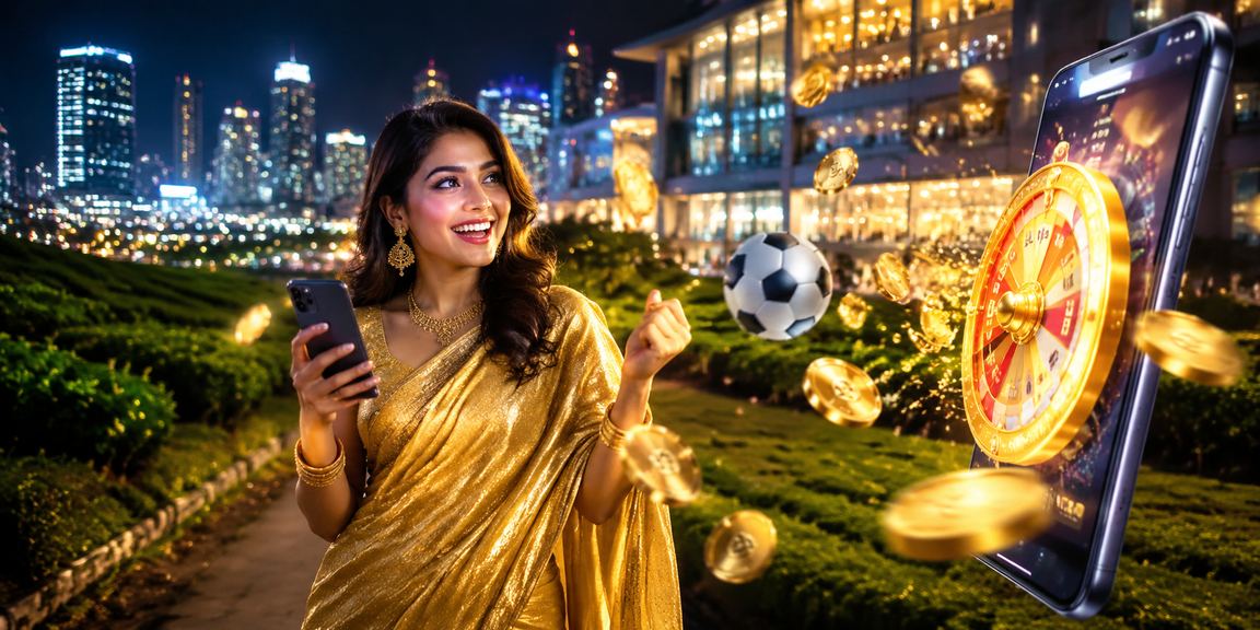 চট্টগ্রামে শাড়ি পরা একজন খেলোয়াড় রুলেট উপভোগ করছেন