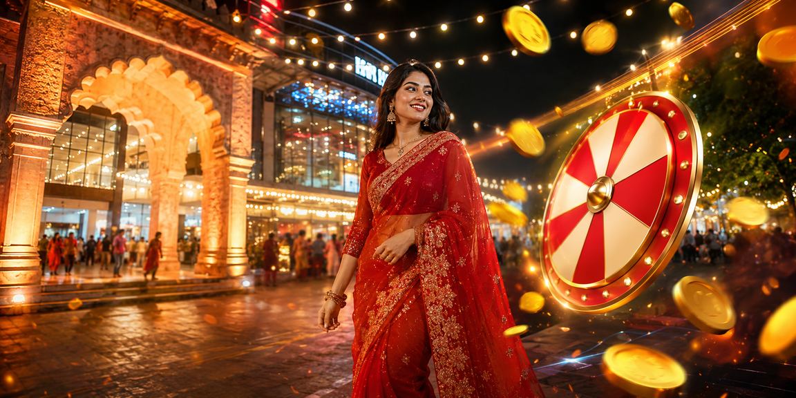 ঢাকায় শাড়ি পরে রুলেট গেম খেলছেন একজন নারী খেলোয়াড়